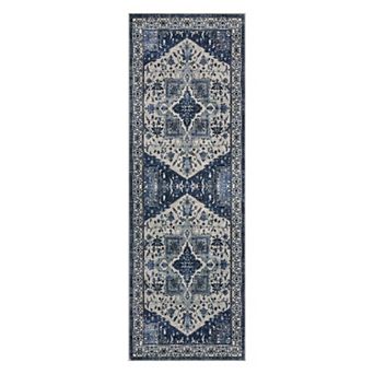 Washed Back Non-Slip Foldable Simulation Printed Area Rug Boho Design, Lightweight Soft Floor