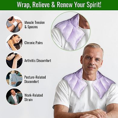 Herbal Concepts Neck & Shoulder Wrap Hot Cold Therapy Microwavable Aromatherapy Pad