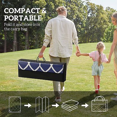 Outsunny Outdoor Rug, 9ft x 18' Floor Mat Lantern