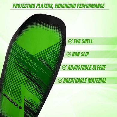 Vizari Aptos Soccer Shin Guards Durable, Lightweight, Breathable, Adjustable for All Ages