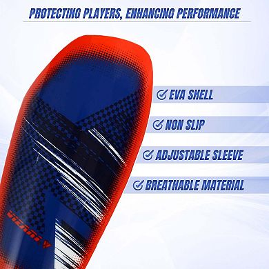 Vizari Aptos Soccer Shin Guards Durable, Lightweight, Breathable, Adjustable for All Ages