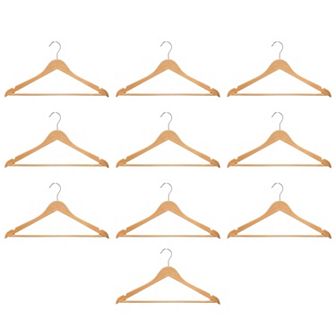 10 Pack Premium Plastic Hangers, Slim Coat & Suit Hangers with Rotating Hook