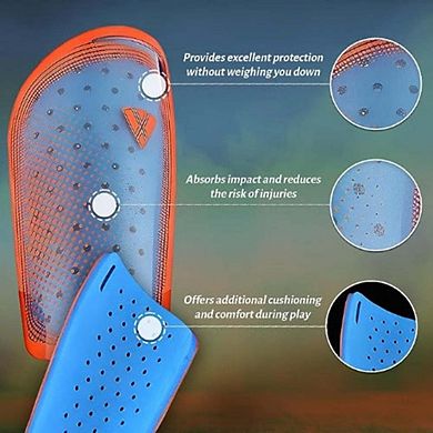 Vizari Atletico Soccer Shin Guards Durable, Lightweight, Breathable, Adjustable for All Ages