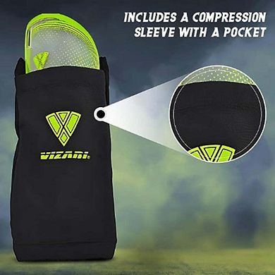 Vizari Atletico Soccer Shin Guards Durable, Lightweight, Breathable, Adjustable for All Ages