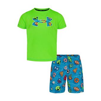 Boys 4-20 Under Armour 2 pc Swim Shirt & Shorts Set