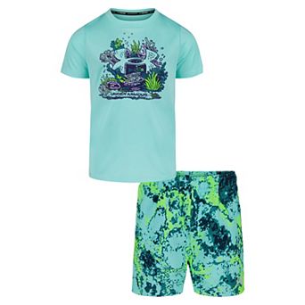 Boys 4-20 Under Armour 2 pc Swim Shirt & Shorts Set
