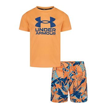 Boys 4-20 Under Armour 2 pc Swim Shirt & Shorts Set