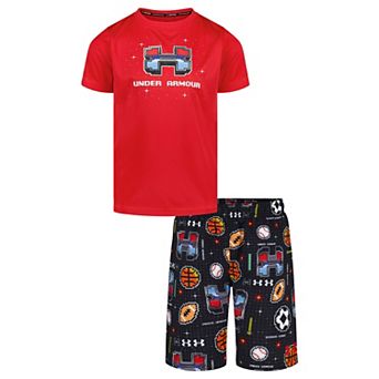 Boys 4-20 Under Armour 2 pc Swim Shirt & Shorts Set