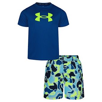Boys 4-20 Under Armour 2 pc Swim Shirt & Shorts Set