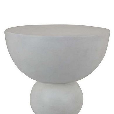 Accent Plant Stand table, 20 Inch Hourglass Design Classic White Resin