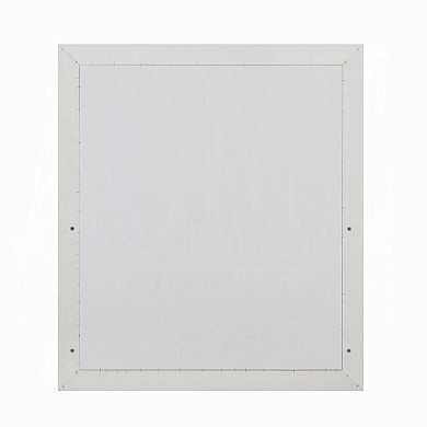 Tyra Accent Dresser Mirror, Sleek Square Wood Frame, 34x39 Glossy Pink