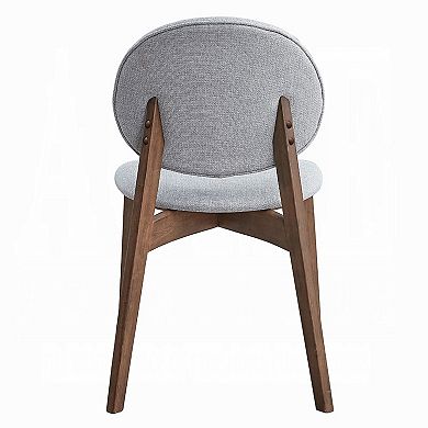 Hamza Side Dining Chair Set of 2, Linen, Rubberwood