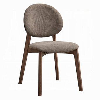 Hamza Side Dining Chair Set of 2, Linen, Rubberwood