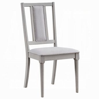 Mori Dining Side Chair Set of 2, Cutout Back, Linen Seat, Natural Gray