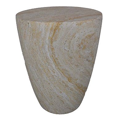 Archi Plant Stand Table, Tapered Marbled White Resin Base 18 Inch