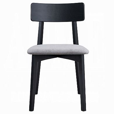 Rory Dining Side Chair Set of 2, Low Curved Back, Scandinavian Black