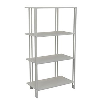 Plant Display Stand, White Metal, 4 Shelves, Modern Style, 38 Inch