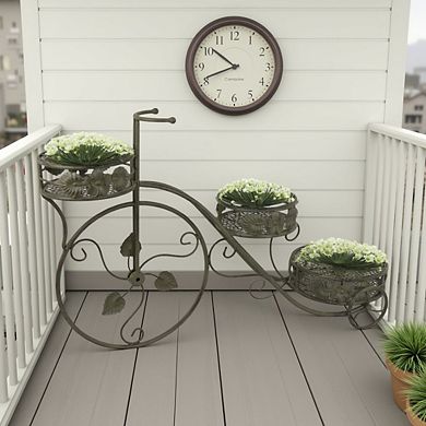 Covey Accent Plant Stand Tricycle, Round Pots, Metal
