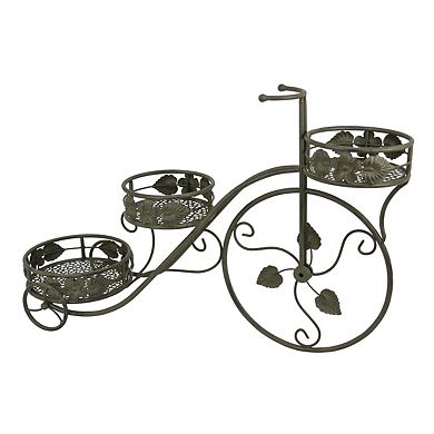Covey Accent Plant Stand Tricycle, Round Pots, Metal