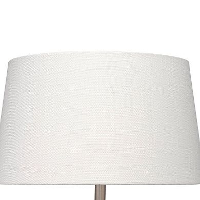 Avo Accent Table Lamp, White Linen, Antique Ceramic Design 25 Inch