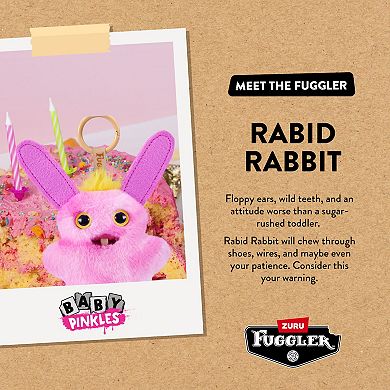 Fuggler Baby Rabid Rabbit Plush Keychain Toy