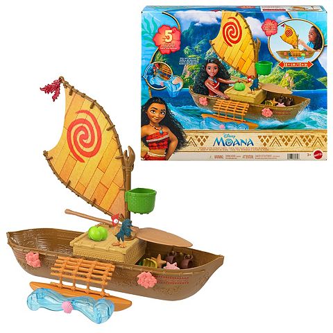 Детские куклы Disney's Moana Floating Ocean Voyager Canoe Playset with 9 Accessories