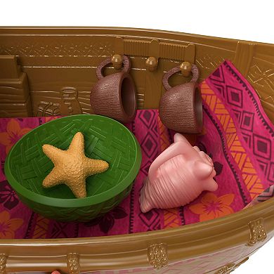 Disney's Moana Floating Ocean Voyager Canoe Playset with 9 Accessories