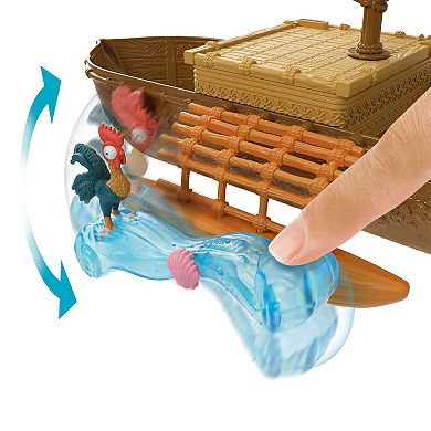 Disney's Moana Floating Ocean Voyager Canoe Playset with 9 Accessories