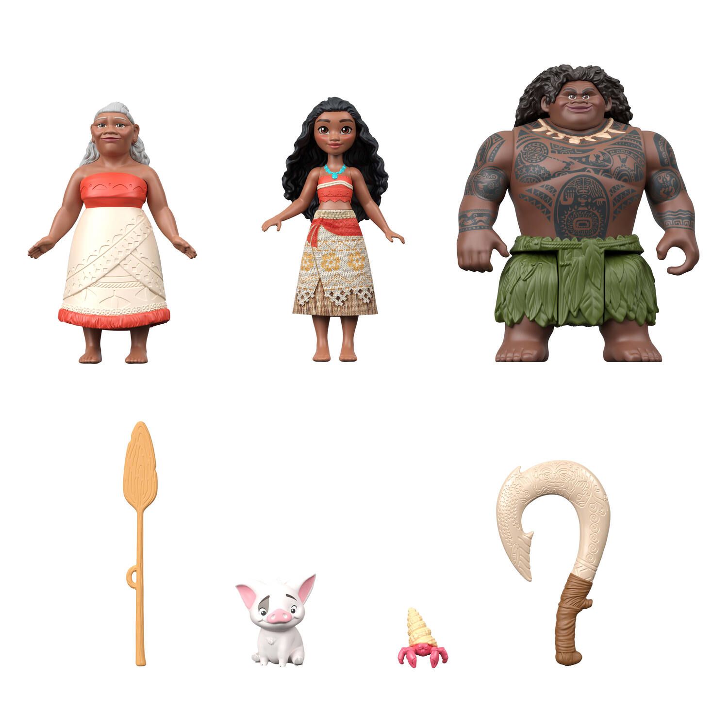 Детские куклы Disney Princess Moana Character Set with 3 Dolls & 2 Animal Friends
