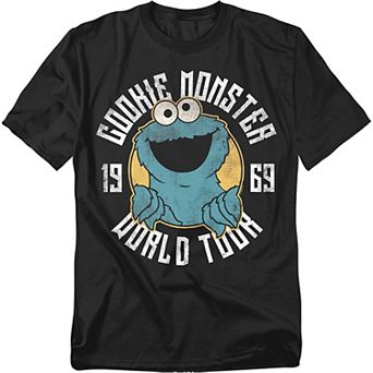 Big & Tall Cookie Monster World Tour Graphic Tee
