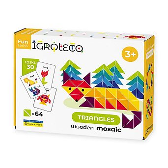 Igroteco Wooden Wooden Mosaic Triangles 64 pc