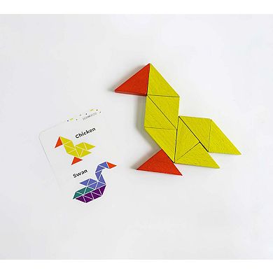 Igroteco Wooden Wooden Mosaic Triangles 64 pcs