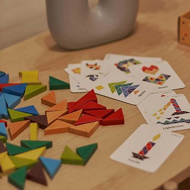 Igroteco Wooden Wooden Mosaic Triangles 64 pcs