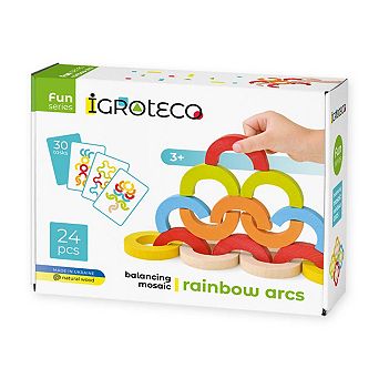 Igroteco Wooden Balancing Mosaic Rainbow Arcs