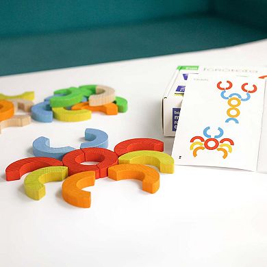 Igroteco Wooden Balancing Mosaic Rainbow Arcs