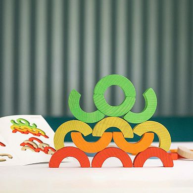 Igroteco Wooden Balancing Mosaic Rainbow Arcs