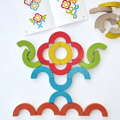Igroteco Wooden Balancing Mosaic Rainbow Arcs