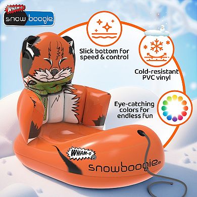 Wham-O Snowboogie 33" Inflatable Winter Snow Sled Cold-Resistant with Tow Rope for Kids Boys Girls