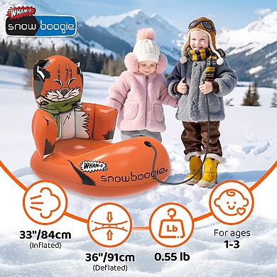 Wham-O Snowboogie 33" Inflatable Winter Snow Sled Cold-Resistant with Tow Rope for Kids Boys Girls