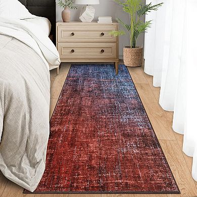 Garvee Modern Abstract Gradient Style Area Rug Machine Washable Non Slip Floor Cover for Living Room