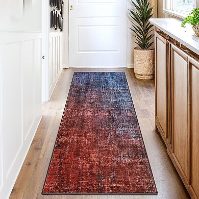 Garvee Modern Abstract Gradient Style Area Rug Machine Washable Non Slip Floor Cover for Living Room