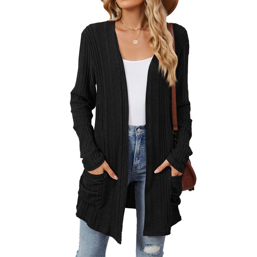 Long Sleeve Pocketed Cardigan