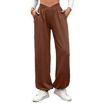 Women's High Waist Wide Leg Pants Casual Trousers Sweatpants Lounge Wear