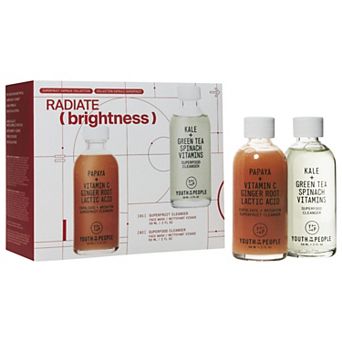 Youth To The People Radiate Brightness with Superfood + Superfruit Cleanser Duo Brightening Skincare Gift Set
