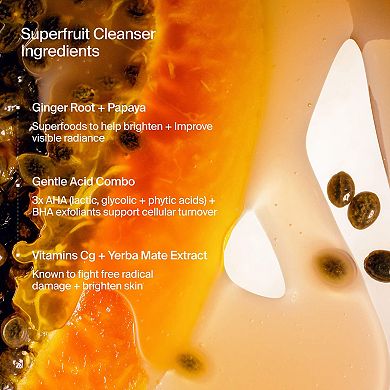 Radiate Brightness with Superfood + Superfruit Cleanser Duo Brightening Skincare Gift Set