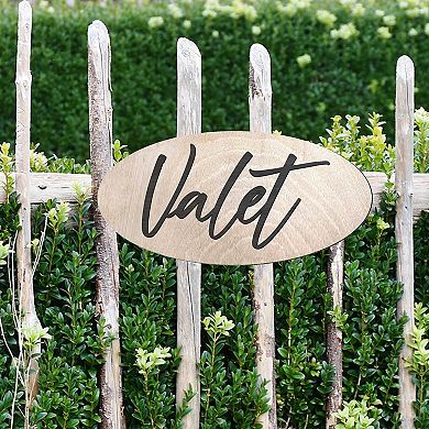 Valet Sign Handcrafted Wooden Plaque - 17"x8"