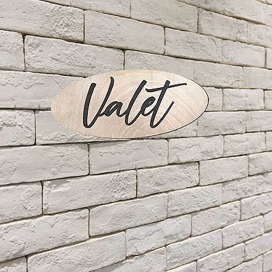 Valet Sign Handcrafted Wooden Plaque - 17"x8"