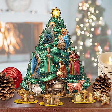 Regal Nativity Christmas Tree Set by D. Gelsinger Christmas Decor