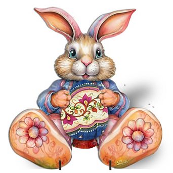 Easter Bunny Boy with Egg Easter Yard Sign by G. DeBrekht