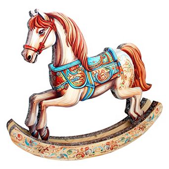 Timeless Ride of Joy Limited Edition Wooden Rocking Horse Figurine by G Debrekht